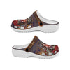 Fleece Unisex Dark Pattern Clog Shoes For Women and Men Native American Style