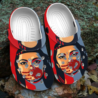 Unisex Pattern Fleece Clog Shoes For Women and Men Native American Style