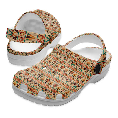 Fleece Unisex Pattern Clog Shoes For Women and Men Native American Style