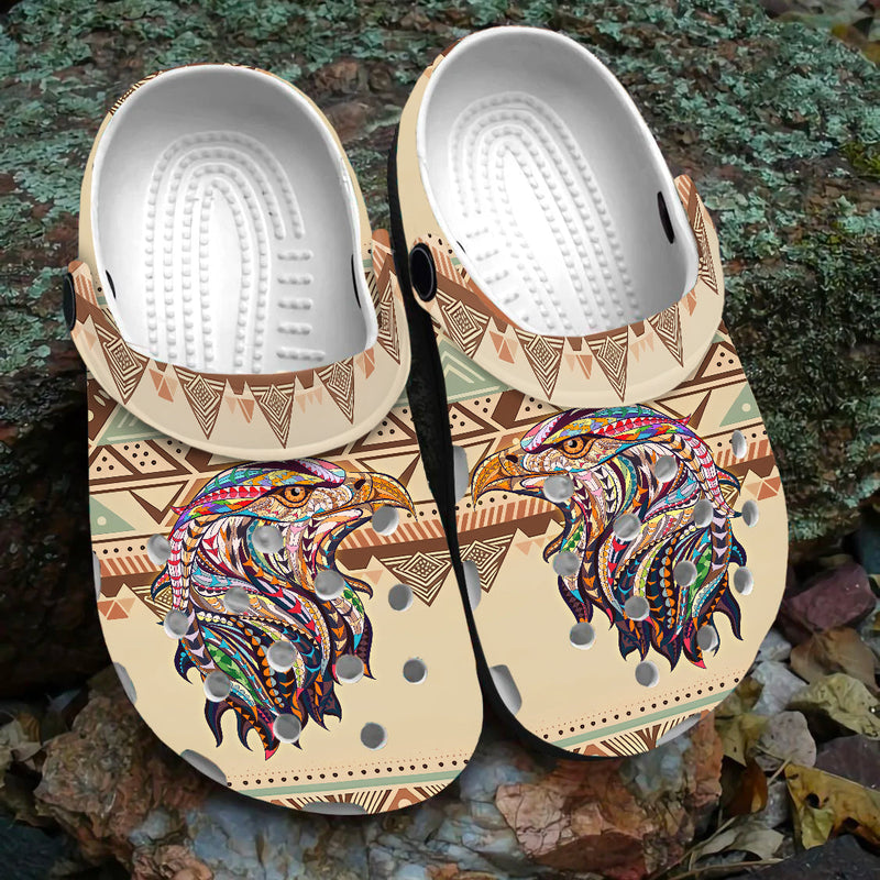 Native Pattern Clog Shoes For Adult and Kid 89221 New