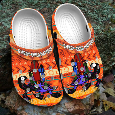 Native Pattern Clog Shoes For Adult and Kid 89251 New