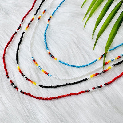 SALE 30% OFF - Full Color Handmade Beaded Necklace Unisex With Native American Style