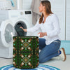 Native Green Pattern Laundry Basket WCS