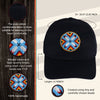 Four Feather Baseball Cap With Patch Cotton Unisex Native American Style