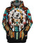 Native Bear Motifs 3D Hoodie - Native American Pride Shop