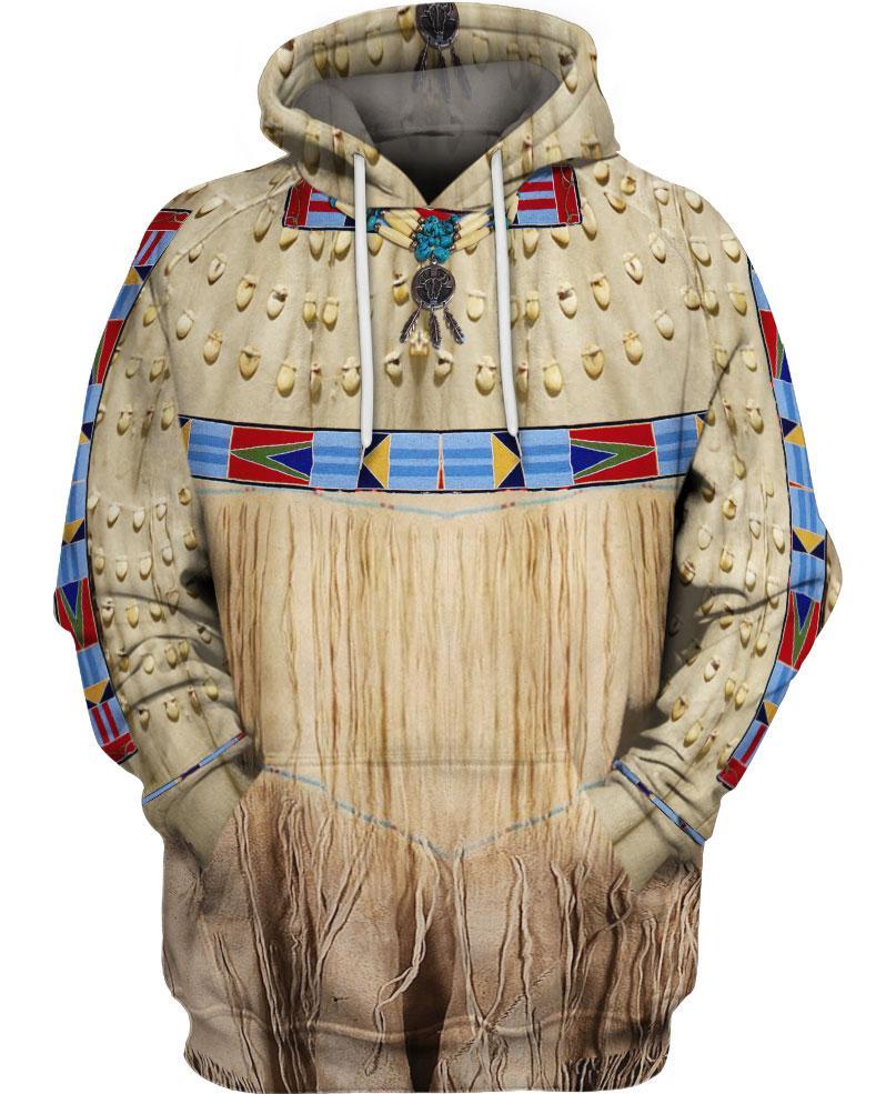 Tassels Brown 3D Hoodie - Native American Pride Shop