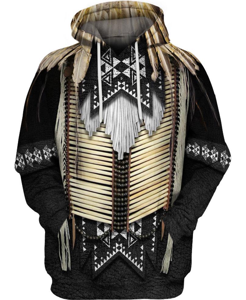 Black Beaded 3D Hoodie - Native American Pride Shop
