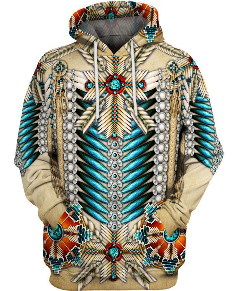 Native Bright Motifs 3D Hoodie - Native American Pride Shop