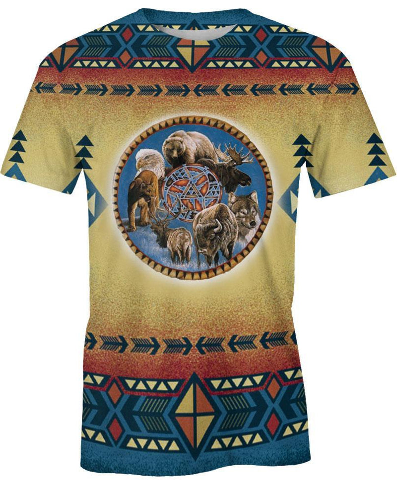 Native Animal Spirit 3D Hoodie - Native American Pride Shop