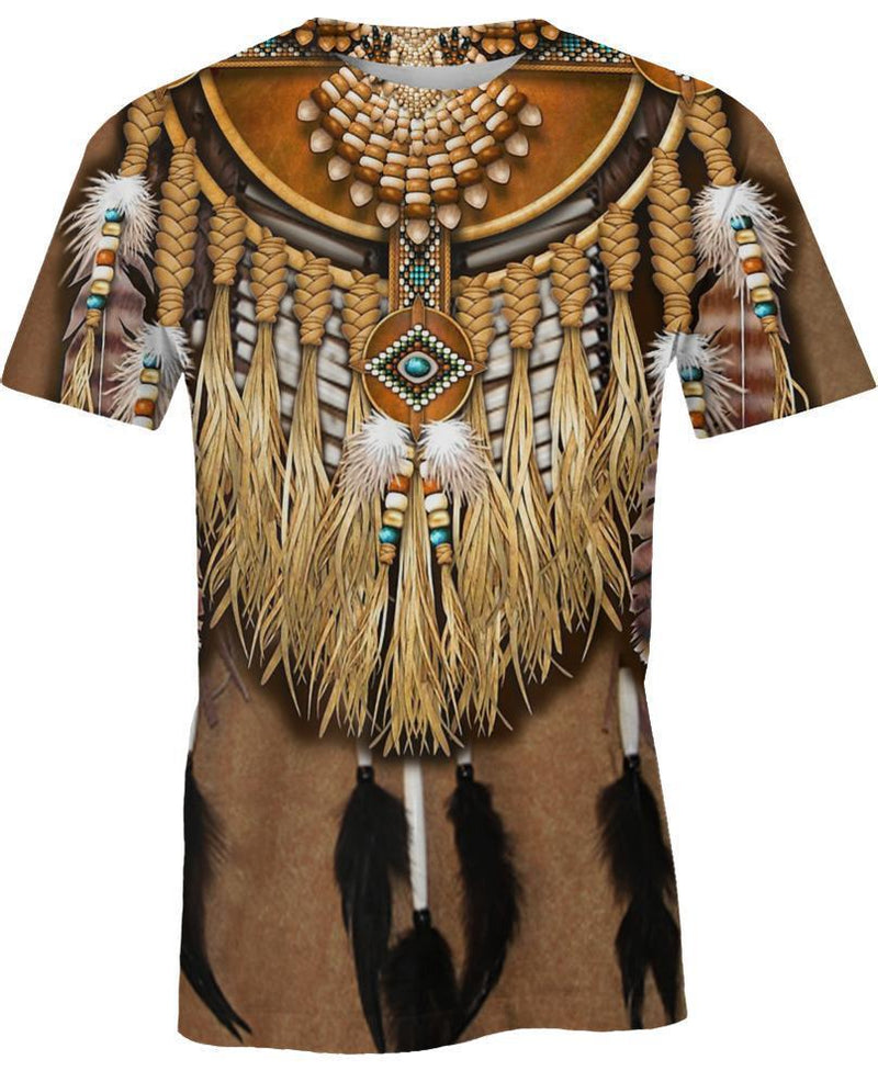 Native Patterns Feathers 3D Hoodie - Native American Pride Shop