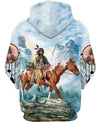 Brown Native Horse 3D Hoodie - Native American Pride Shop