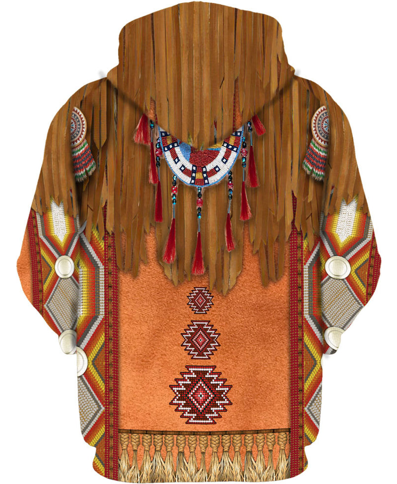 Tassels Style Native American All Over Printed Shirt WCS