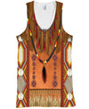 Tassels Style Native American All Over Printed Shirt WCS