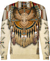 Pale Owl Pattern 3D Hoodie - Native American Pride Shop