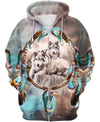 Native Lovely Wolf 3D Hoodie - Native American Pride Shop