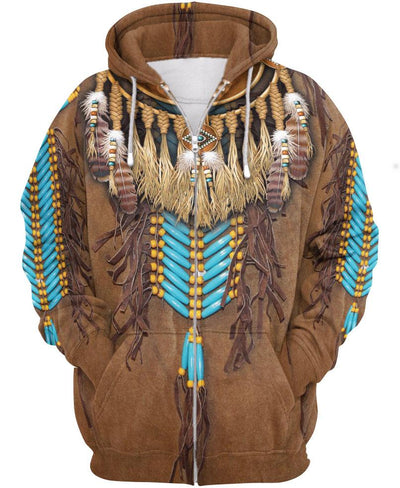 Brown Native Pattern - Welcome Native Spirit