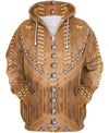 Brown Native Jacket Style 3D Hoodie - Native American Pride Shop