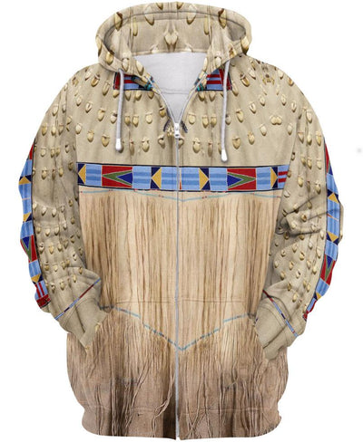 Tassels Brown 3D Hoodie - Native American Pride Shop
