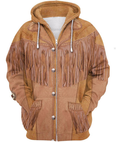 Brown Native 3D Hoodie - Native American Pride Shop
