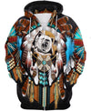 Native Bear Motifs 3D Hoodie - Native American Pride Shop
