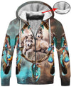 Native Lovely Wolf 3D Hoodie - Native American Pride Shop