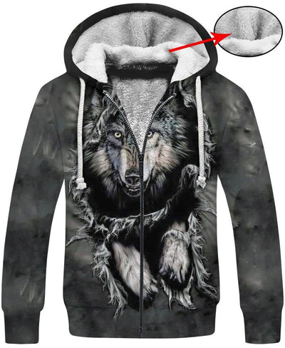 Wolf Breakout 3D Hoodie - Native American Pride Shop