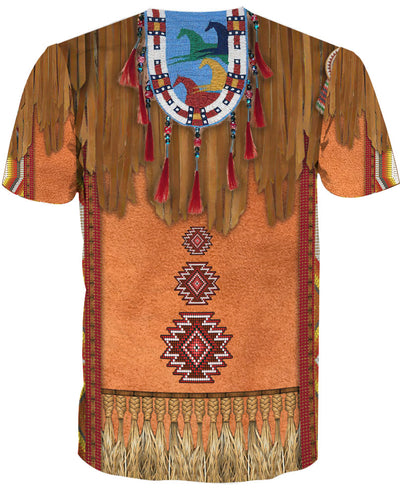 Tassels Style Native American All Over Printed Shirt WCS