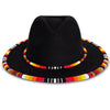 Orange Line Pattern Beaded Fedora Hatband for Men Women Beaded Brim with Native American Style