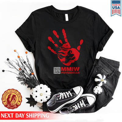 Give A Dream MMIW Red Hand QR Code Unisex T-Shirt/Hoodie/Sweatshirt