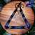 SALE 50% OFF - Handmade Blue Black Feather Diamond Pattern Cowboy Style Hatband IBL
