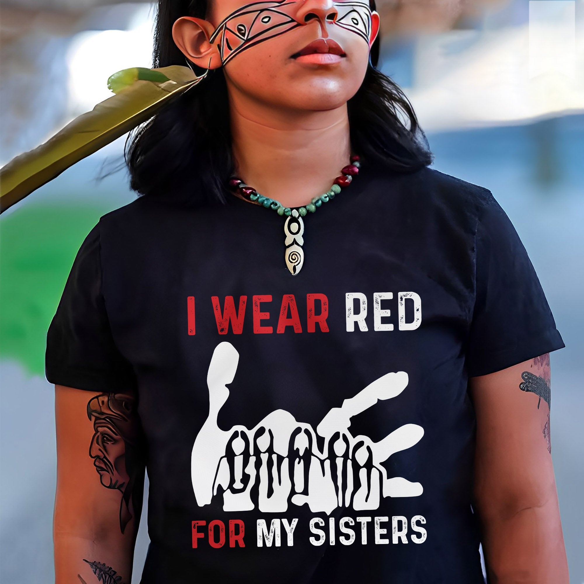MMIW I Wear Red For My Sister Red Hand Women Together Unisex T-Shirt/Hoodie/Sweatshirt