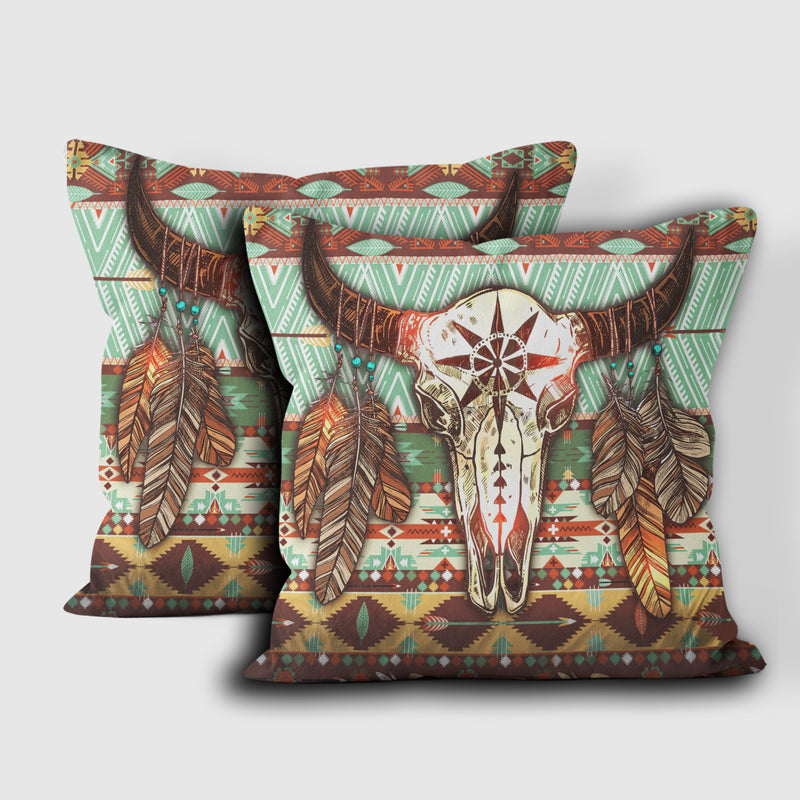 Buffalo Pattern Native American Pillow Cover WCS