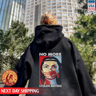 No More Stolen Sisters Red Hand Woman MMIW Unisex Back T-Shirt/Hoodie/Sweatshirt 019