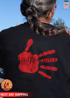 MMIW Indigenous Woman Red Hand Unisex Back T-Shirt/Hoodie/Sweatshirt 014