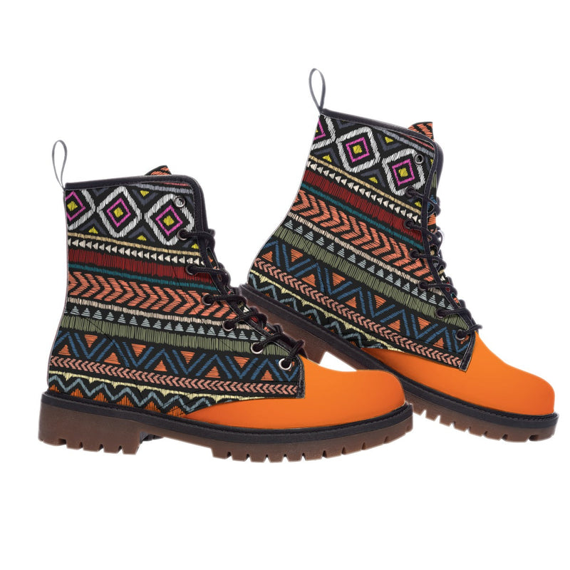 Pattern Native Leather Martin Short Boots WCS