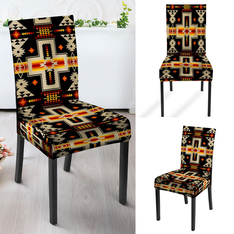 Black Tribe Design Native American Tablecloth - Chair cover WCS