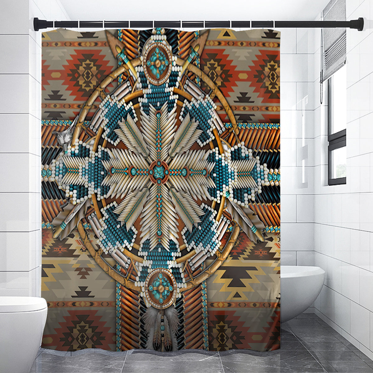 Native American Pattern Shower Curtains WCS