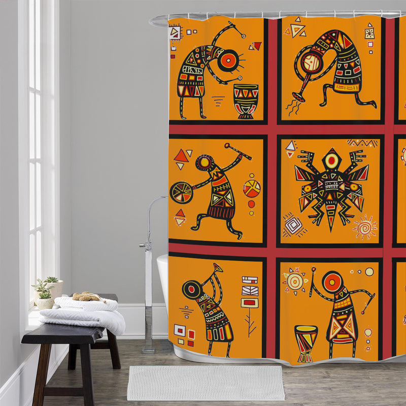 Native American Symbols Shower Curtains WCS