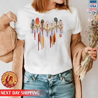 Native American Women Feather Heart Unisex Hoodie/Sweatshirt/T-Shirt
