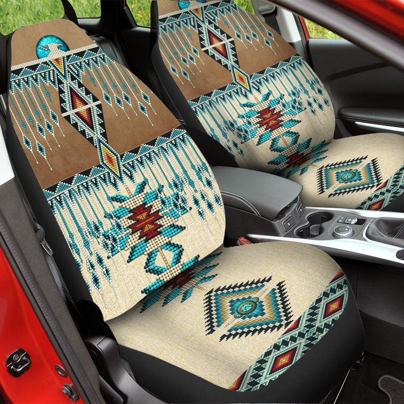 Turiquoise Native Indian Pattern Feather Car Seat Cover 0107 WCS