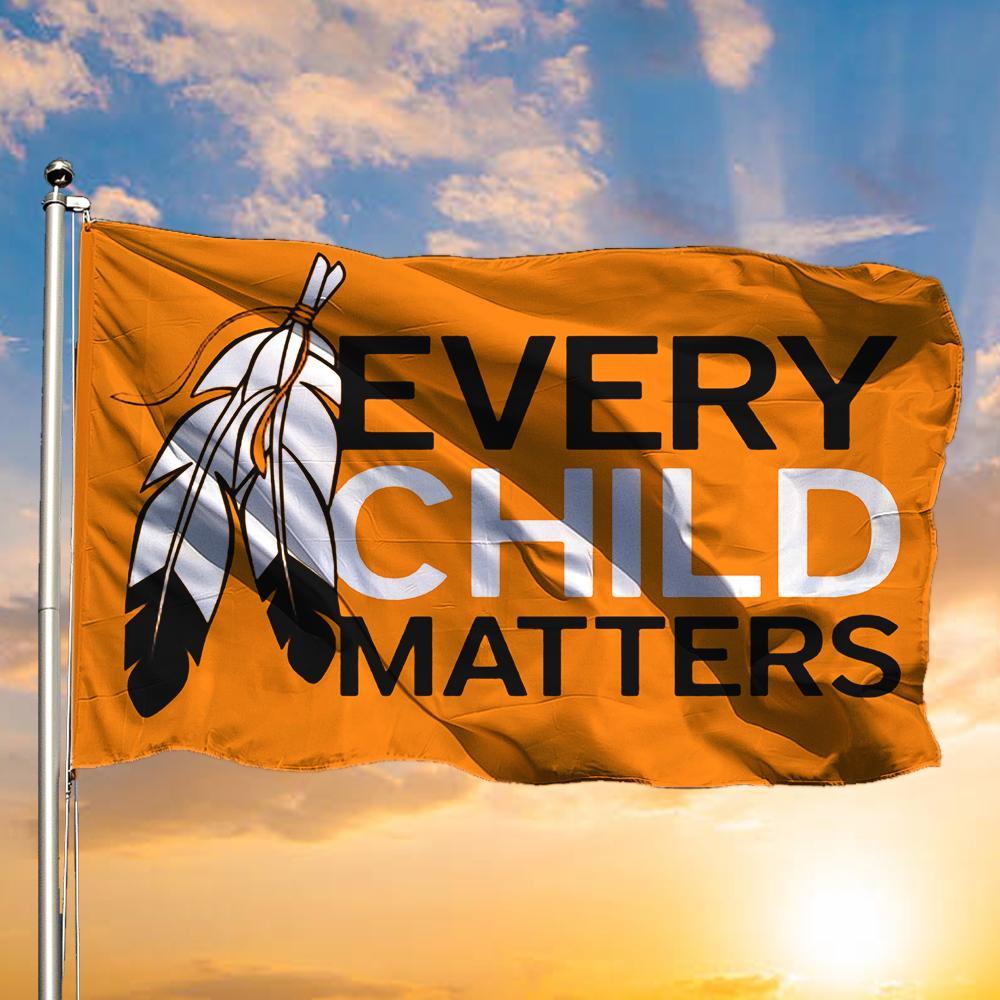 Every Child Matters Flag Orange Shirt Day Decor Children Support Decoration WCS