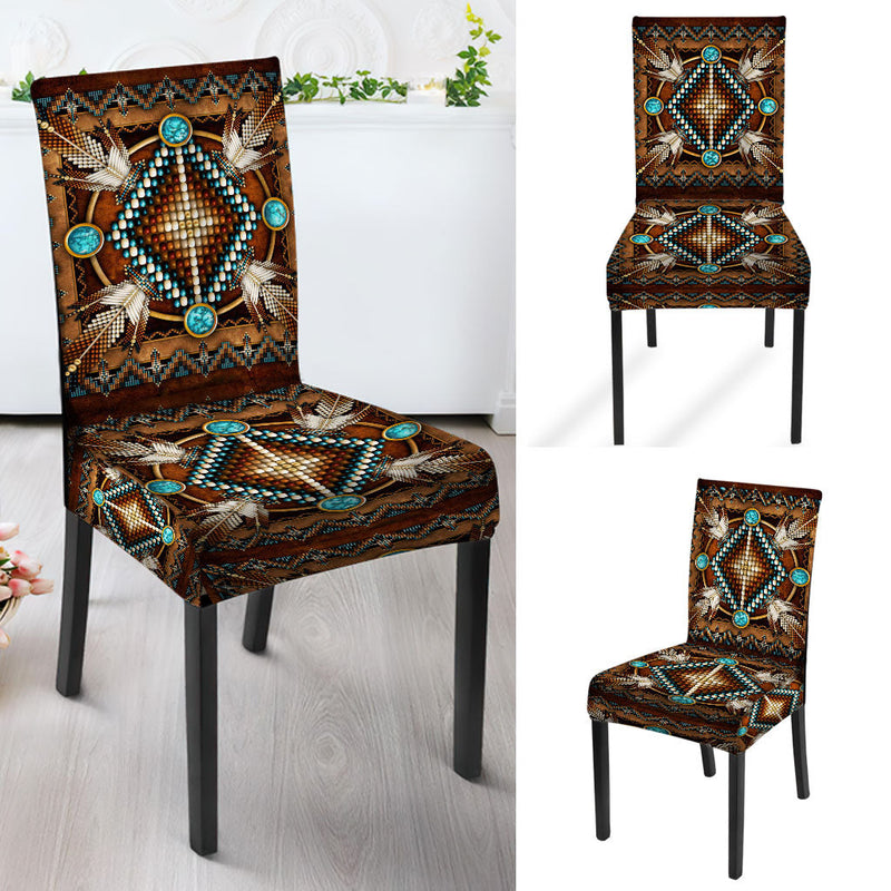 Brown Arrow Design Native American Tablecloth - Chair cover WCS