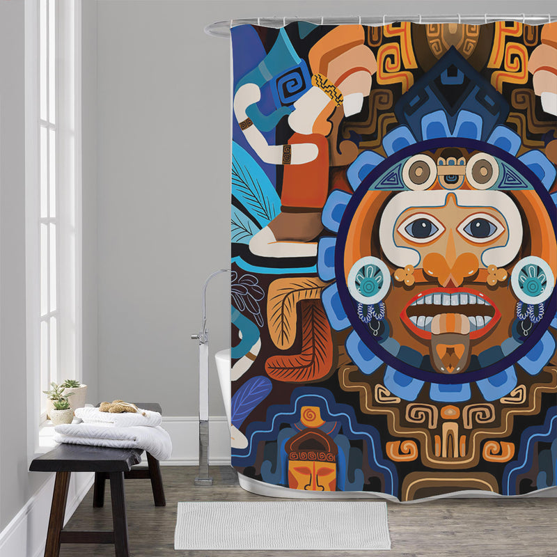 Native American Totem Pattern Shower Curtains WCS