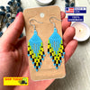 New Handmade Black Blue Turtle Long Necklace Earring Set WCS