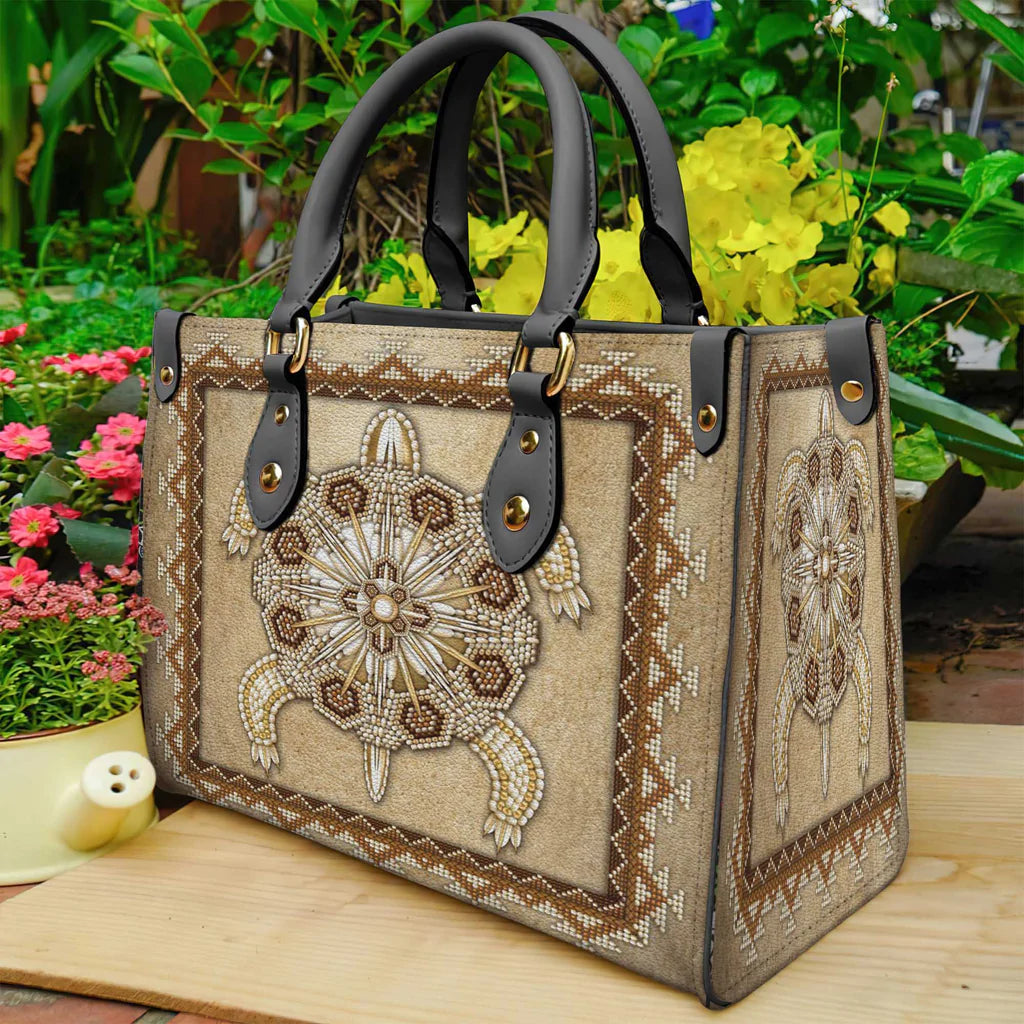 Turtle Totem Native American Leather Bag WCS