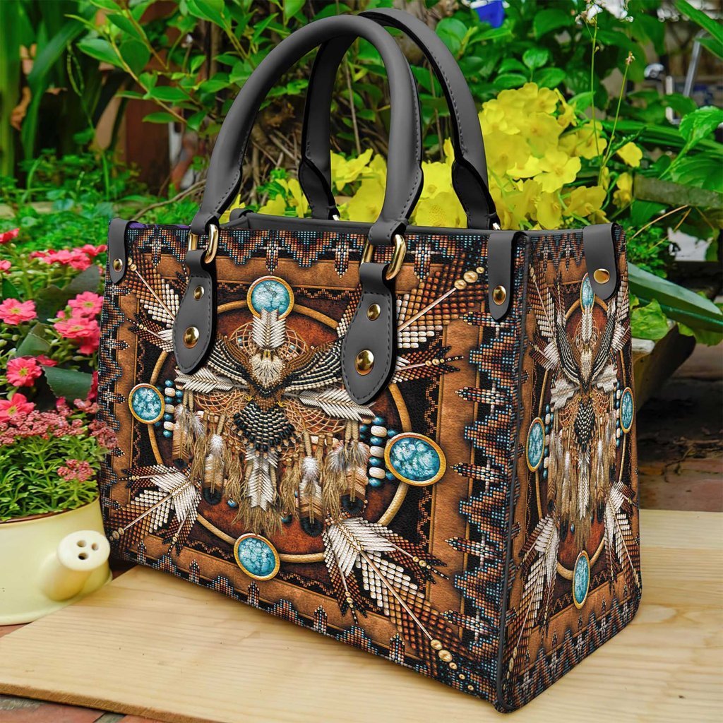 Eagle Mandala Brown Leather Bag WCS