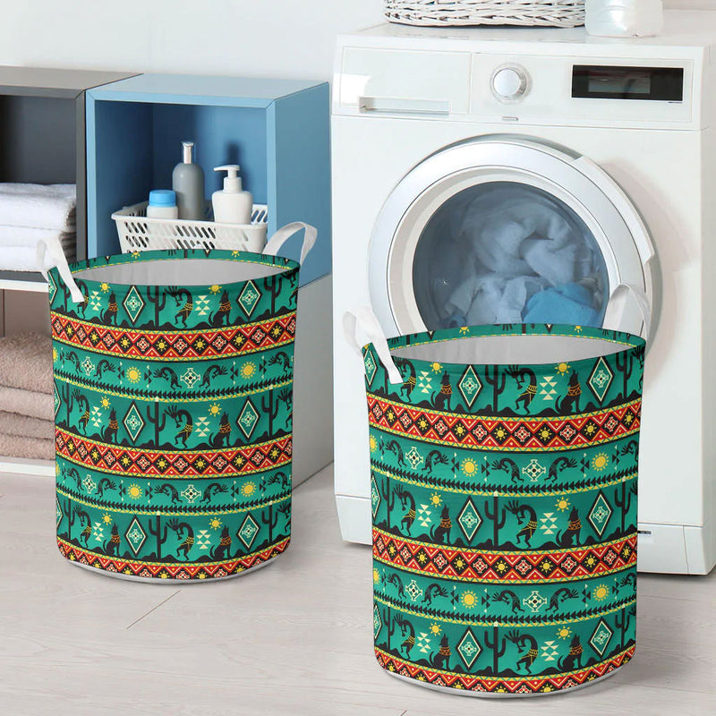 Kokopelli Myth Green Laundry Basket WCS
