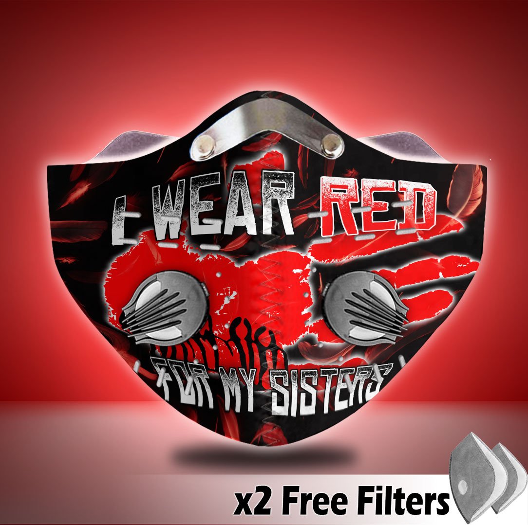 Velcro Mask - I Wear Red For My Sisters - BTG WCS