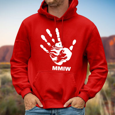MMIW I Wear Red , No More Stolen Sisters Sweat Shirts White Hand Unisex T-Shirt/Hoodie/Sweatshirt