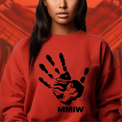 MMIW I Wear Red , No More Stolen Sisters Black Hand Unisex T-Shirt/Hoodie/Sweatshirt